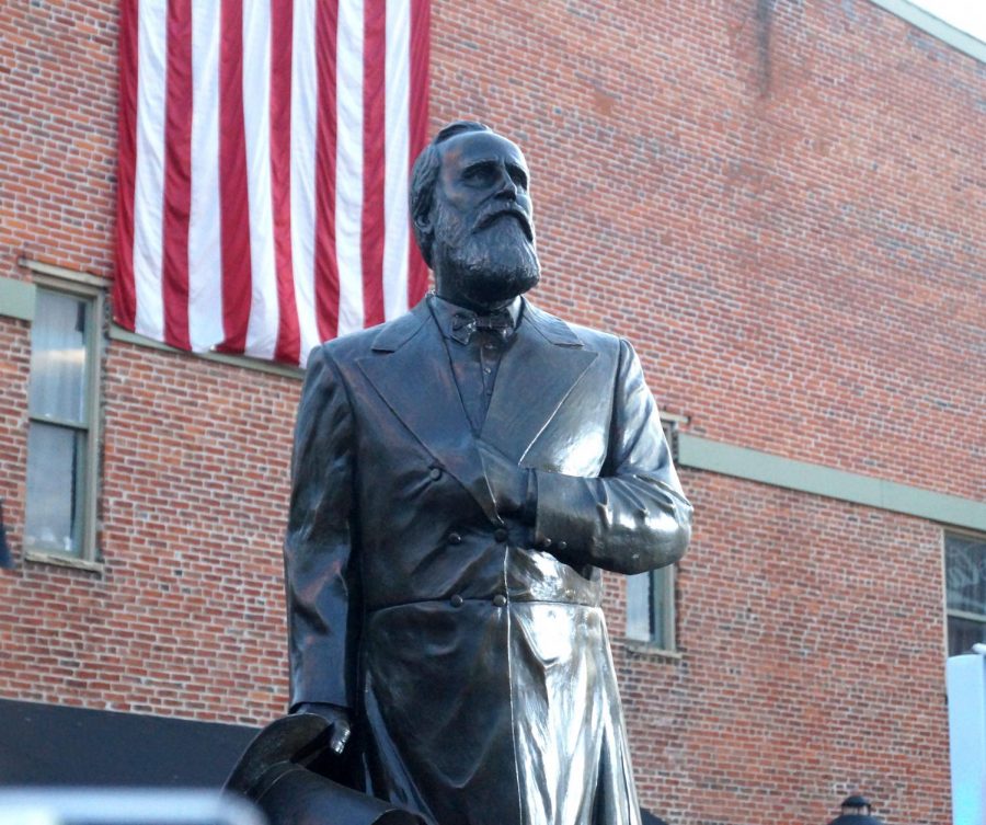The statue of Rutherford B. Hayes is welcomed to Delaware after seven months of planning