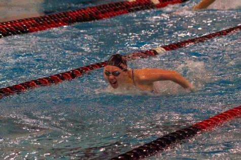 Girl swimming.