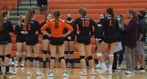 Team huddle volleyball photo