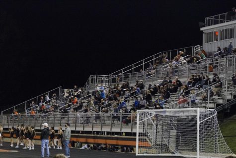 Supporters of the Hayes football team watch the game on September 25.