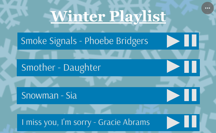 winter playlist