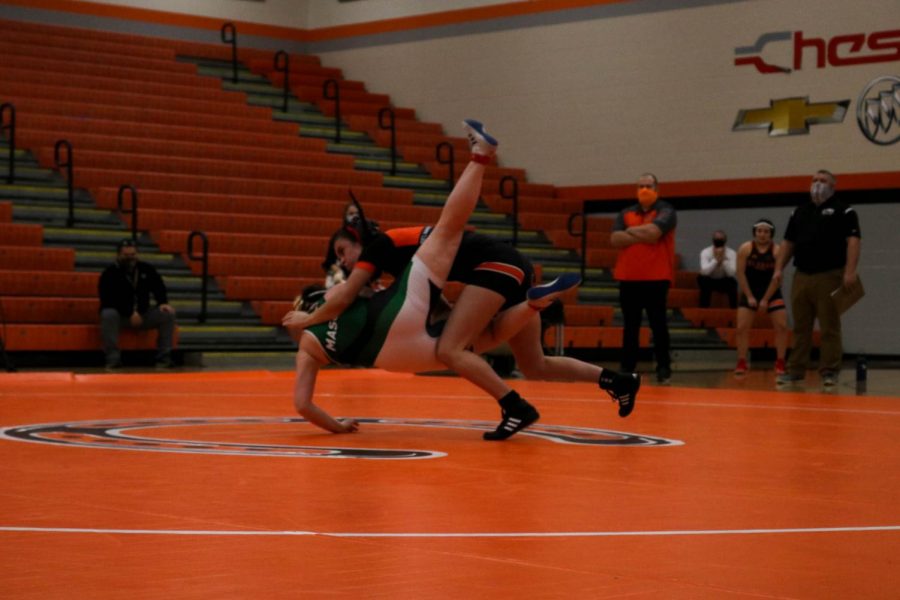First all-girls wrestling match at Hayes