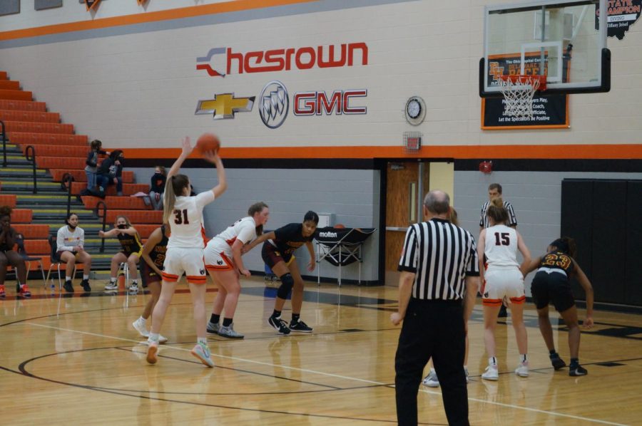 Lady pacer makes a free throw