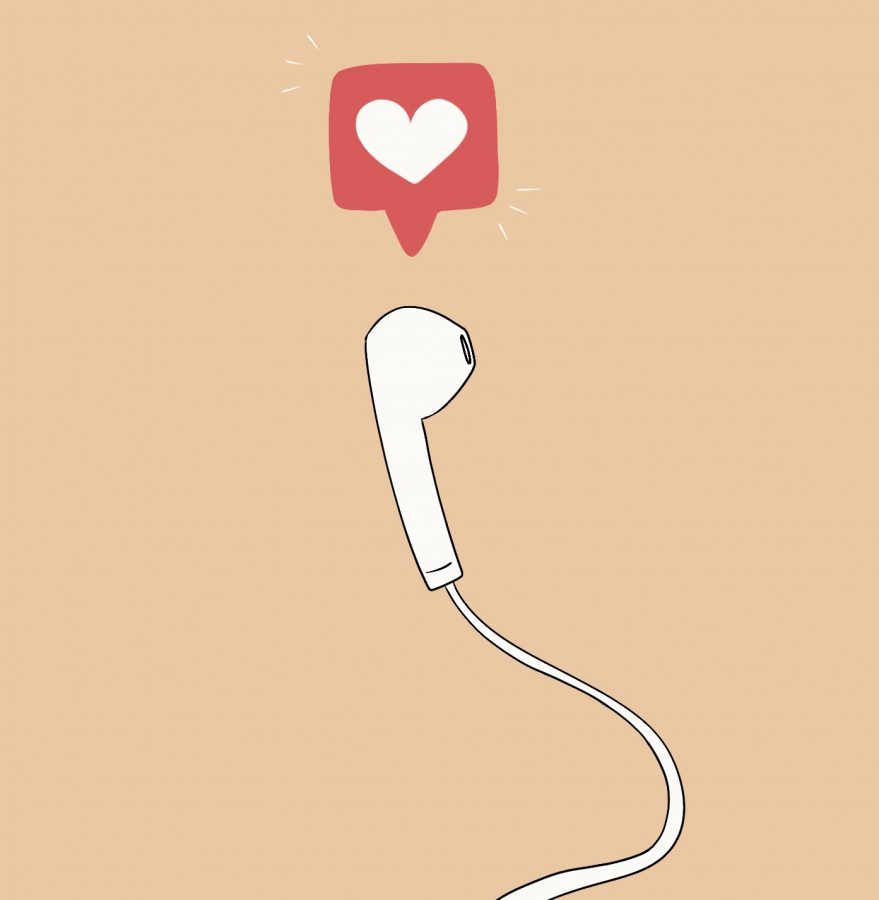 headphone+with+Instagram+like+notification