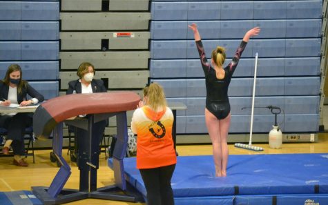 Girl saluting