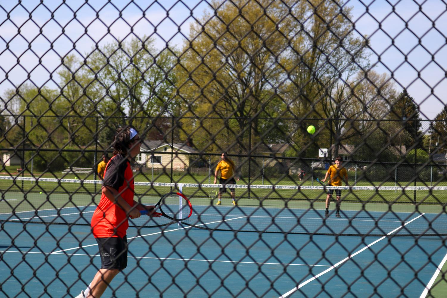 Ben Dabe follows through a hit.