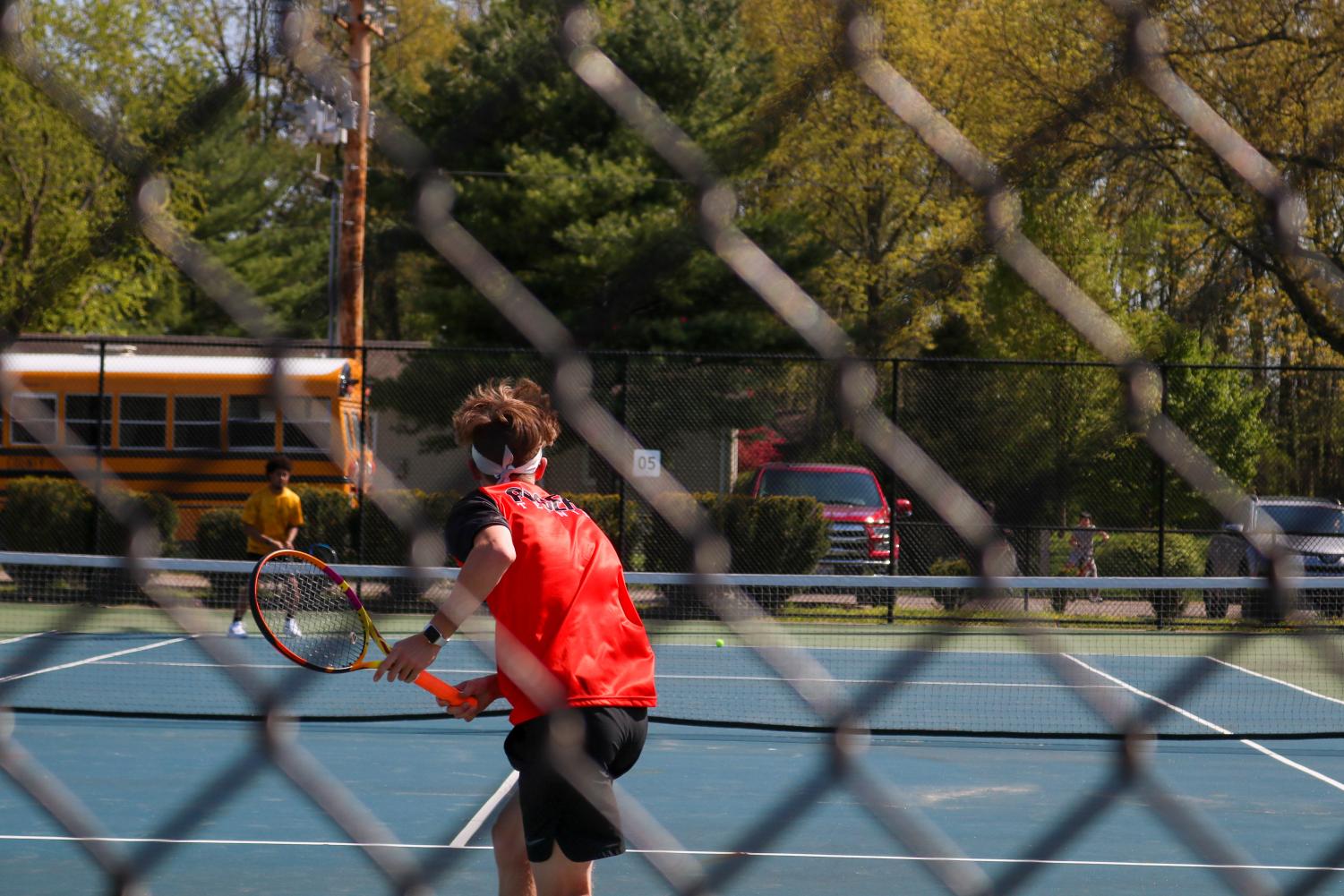 Ryder Kardas prepares for the ball.