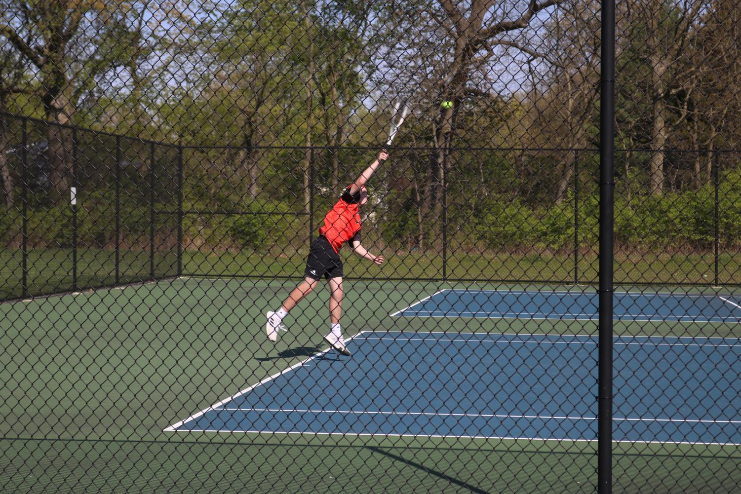 Joe Molina hits the ball.