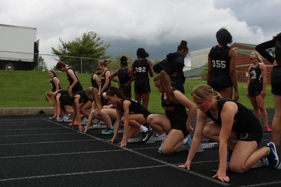 Athletes a the start line