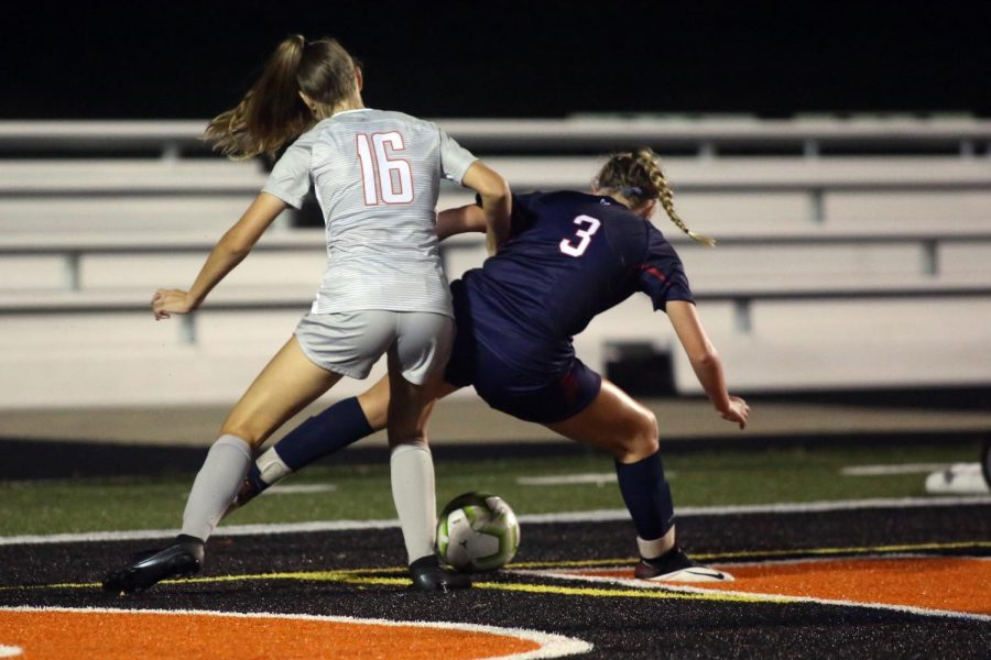 Ava Bruns plays varsity soccer at Hayes. Photo taken by Kim Salvador.