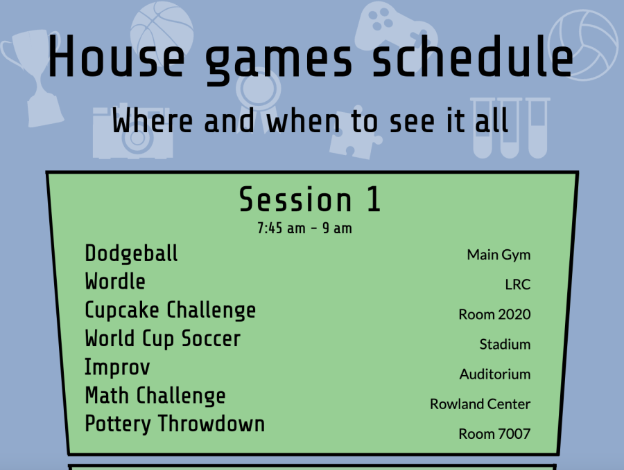 House Games schedule for Friday, May 13