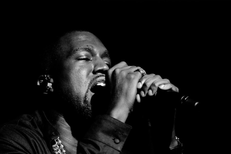 Kanye West performs at the Samsung Galaxy Note II Launch Event.