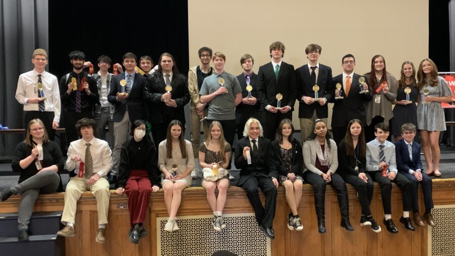 Hayes+BPA+participants+pose+with+their+awards+after+the+regional+competition.