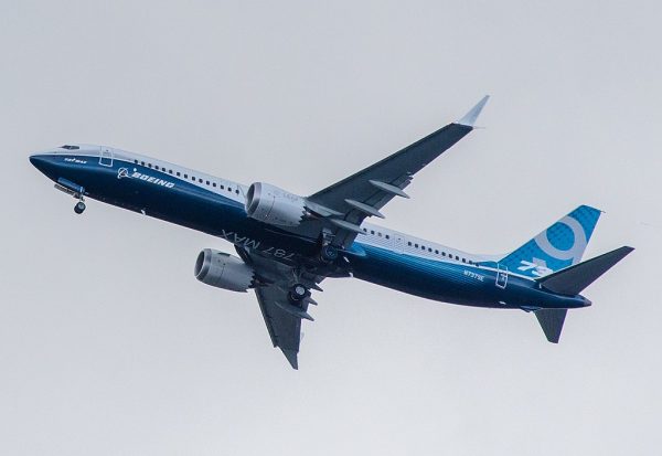 The first Boeing 737 Max 9 soars through the sky during its maiden flight. Recently, Boeing and its Max line of aircraft have come under increasing scrutiny as incidents keep occurring.