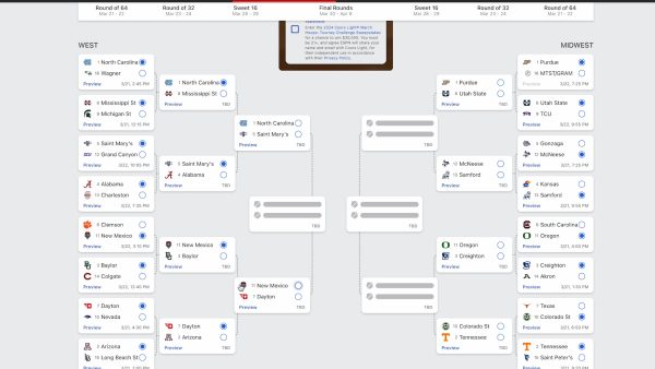 March Madness Bracket Back Page Thumbnail