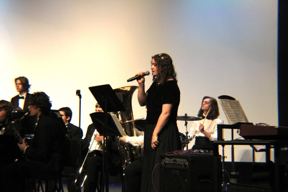 Senior Lilly Cottrill performs At Last arr. Dave Wolpe at this years spring band concert.