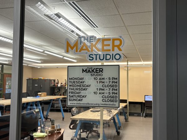 The Delaware Library opens a new space called "The Maker Studio," where community member use high-tech equipment to create. 