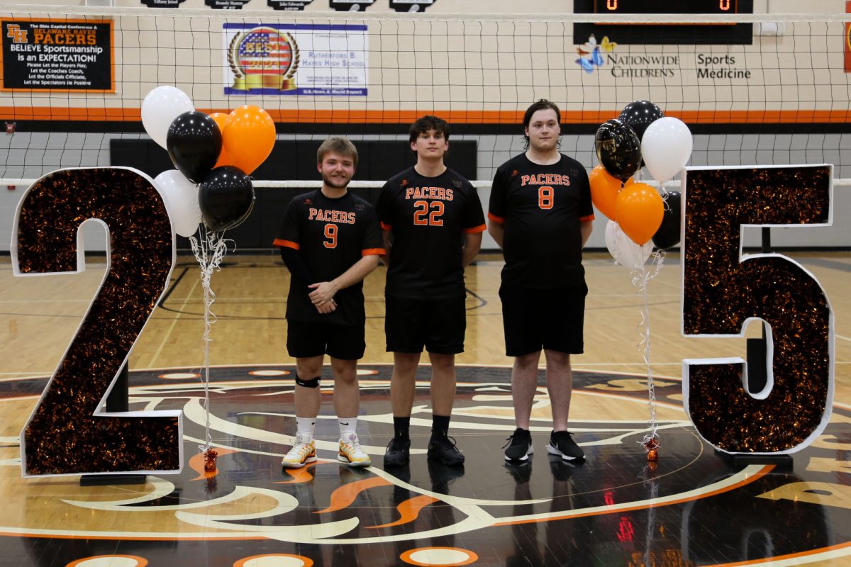 The three seniors following their senior night positions.
