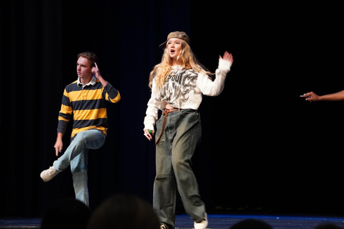 Senior Myiah Chandler from Steamtown House busts a move.