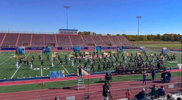 The Grand Pacer Marching Band performs their show "What's Opera Doc?" at the state competition.