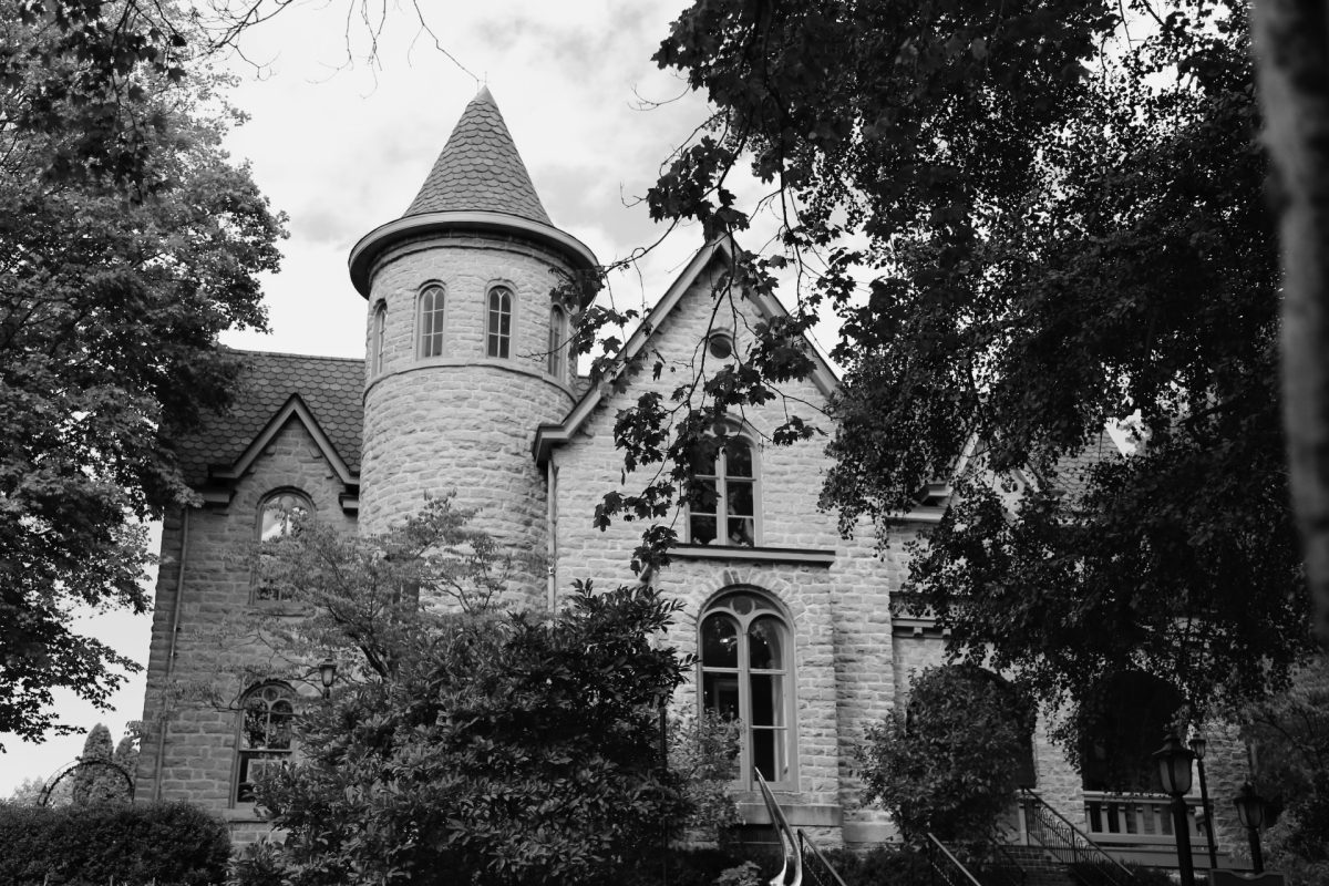 The Delaware Arts Castle was built in 1854 by George W. Campbell for his daughter.