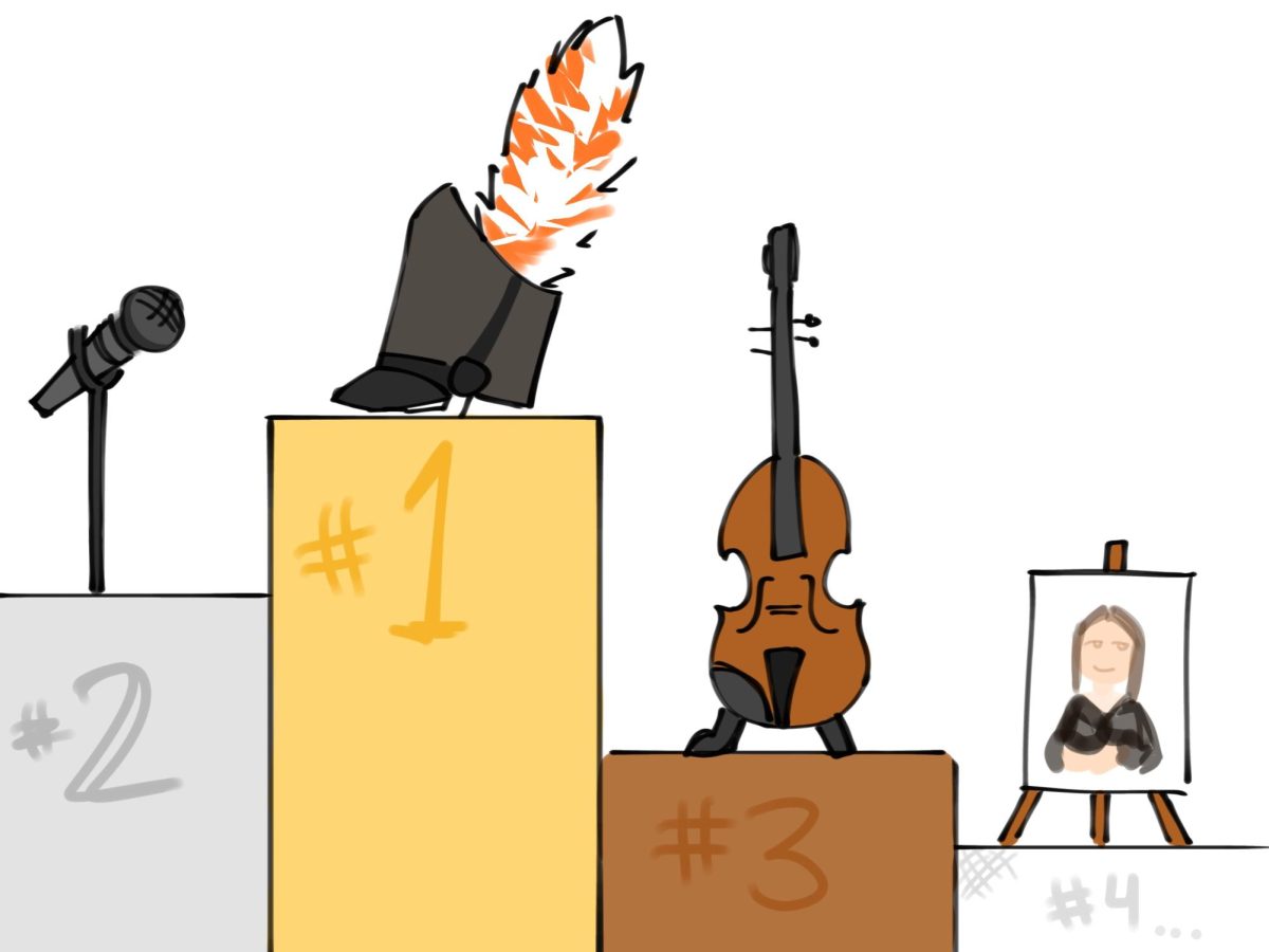The school seems to put music on a higher pedestal than other art forms like painting.