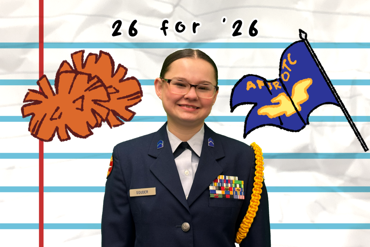 Senior Delenn Souder is involved in activities such as AFJROTC and cheer.