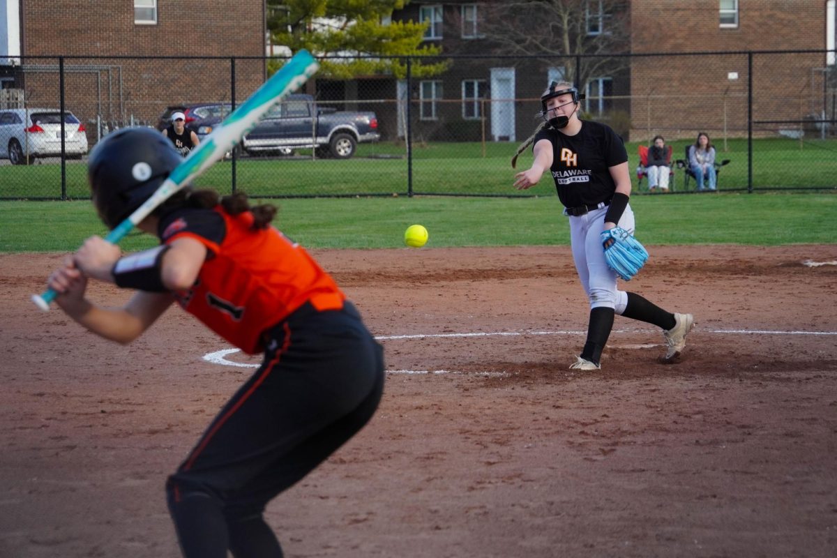 Freshman Gabby Siekel throws a strike.