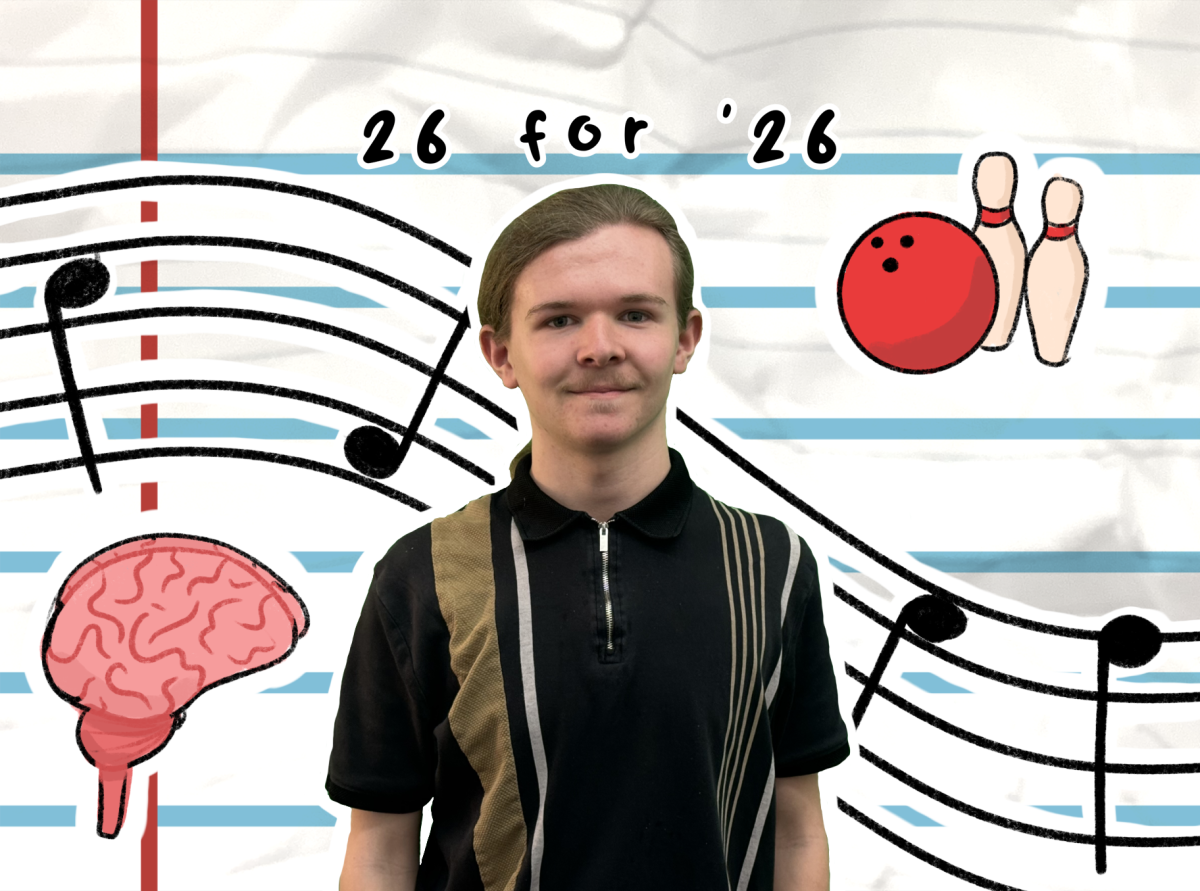 Senior Hunter Daulton, who enjoys playing in band and bowling, plans to go into psychology.