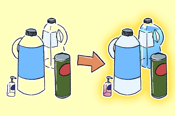 Instead of buying entirely new products, some turn to refilling old containers to reduce waste.