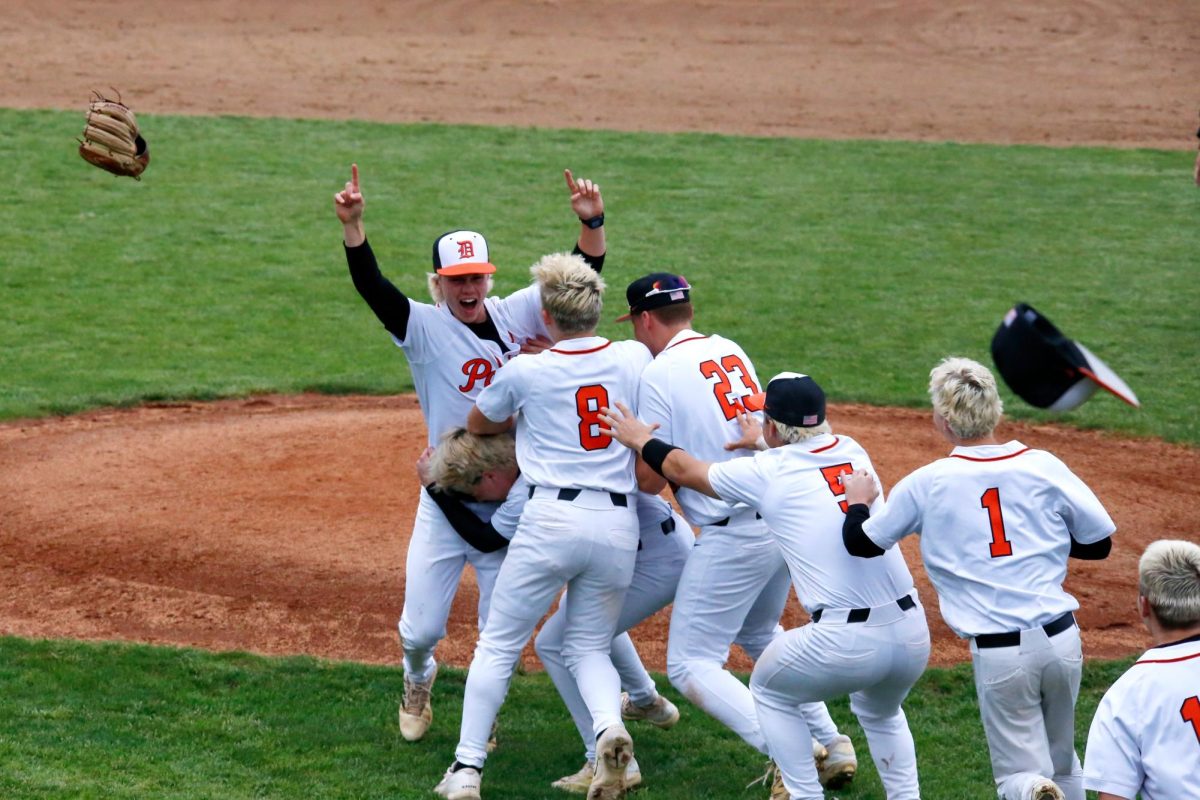 The Pacers celebrate the teams first OCC championship in team history.